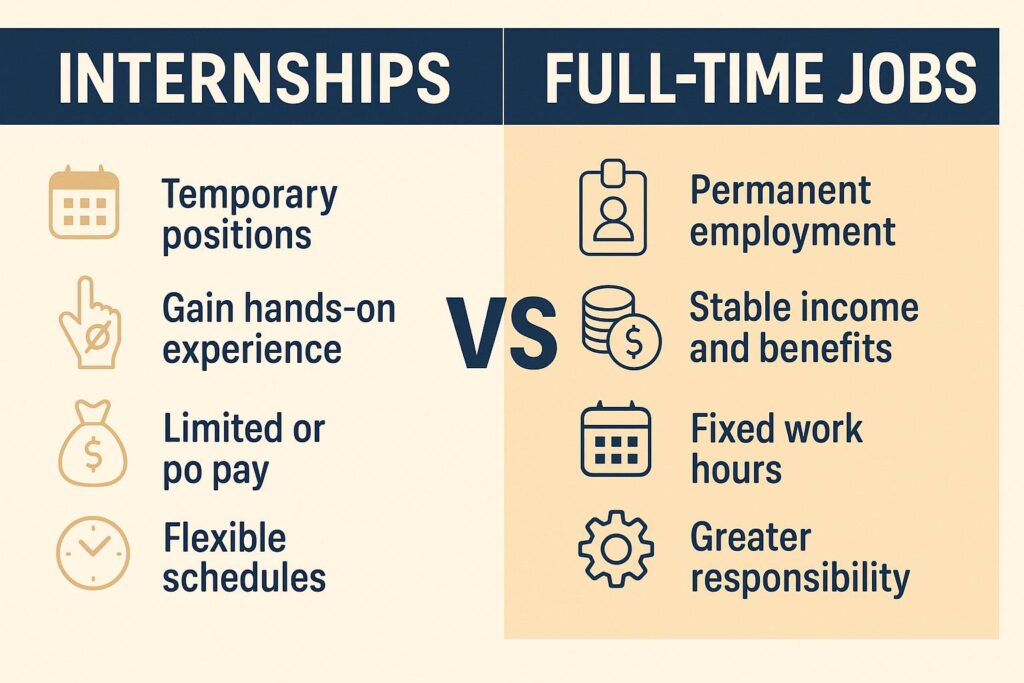 Internships vs Full-Time Jobs info